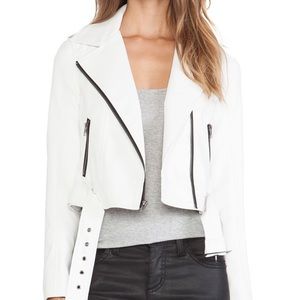 BB Dakota Luna Fake Leather Jacket White Size M